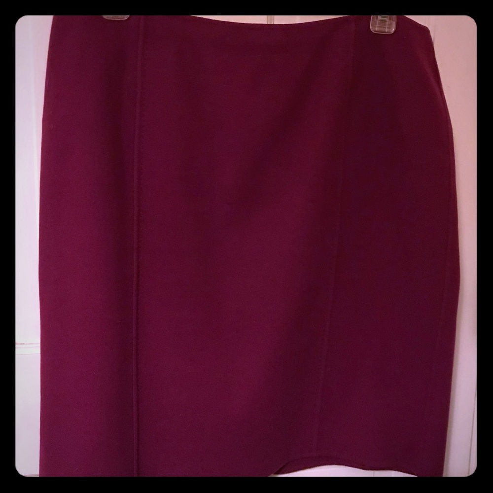 Talbots burgundy pencil skirt size 18.